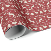 Nahtloses hässliches Weihnachtspullovermuster, ges Geschenkpapier (Rolleneckpunkt)