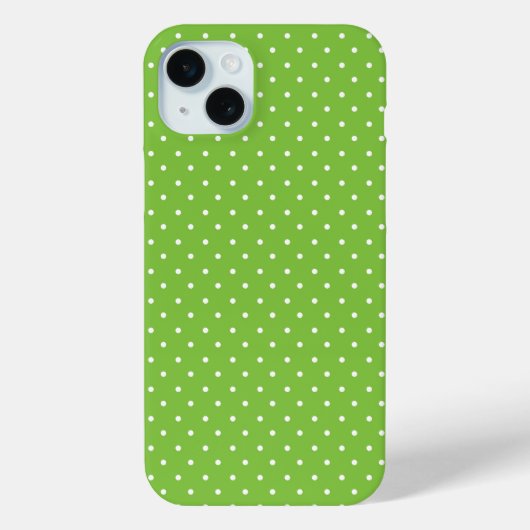 Nahtloses, helles Limette-Polka-Punkt-Muster Case-Mate iPhone Hülle (Rückseite)