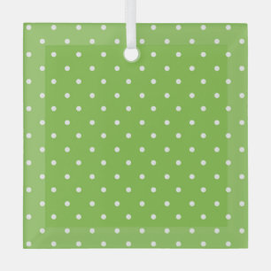Nahtloses, helles Limette-Polka-Punkt-Muster  Ornament Aus Glas