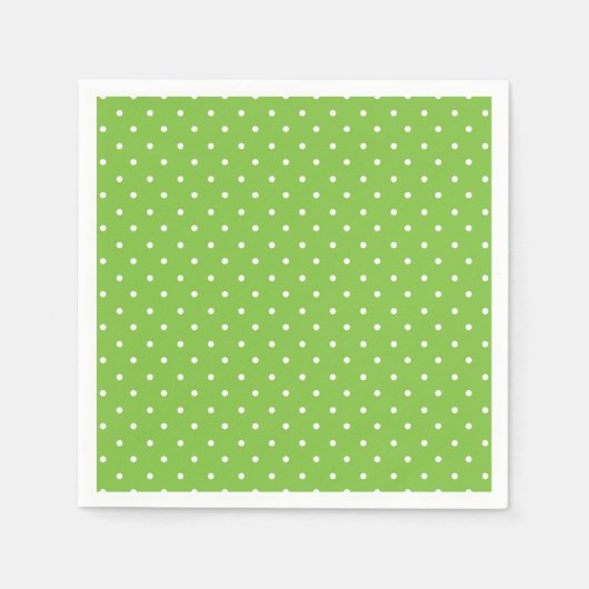 Nahtloses, helles Limette-Polka-Punkt-Muster  Serviette (Vorderseite)