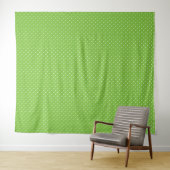 Nahtloses, helles Limette-Polka-Punkt-Muster  Wandteppich (Beispiel (Horizontal))