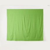 Nahtloses, helles Limette-Polka-Punkt-Muster  Wandteppich (Vorderseite (Horizontal))