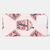 Nahtloses helles Muster Bubble Tea Frucht Sommer d Case-Mate iPhone Hülle (Rückseite (Horizontal))