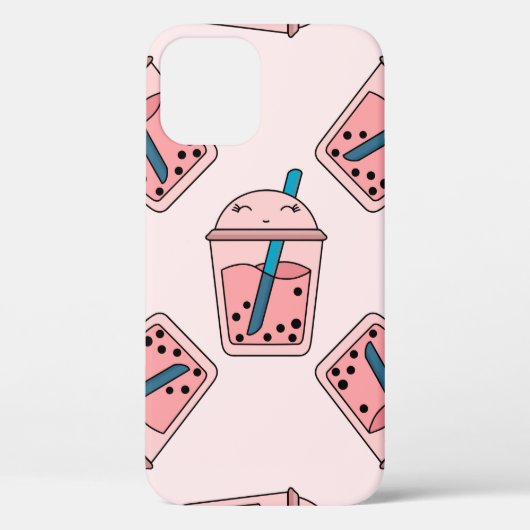 Nahtloses helles Muster Bubble Tea Frucht Sommer d Case-Mate iPhone Hülle (Rückseite)