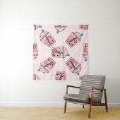 Nahtloses helles Muster Bubble Tea Frucht Sommer d Wandteppich (Beispiel (Horizontal))