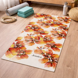 Nahtloses, helles Muster exotischer Jungtierfauna Yogamatte