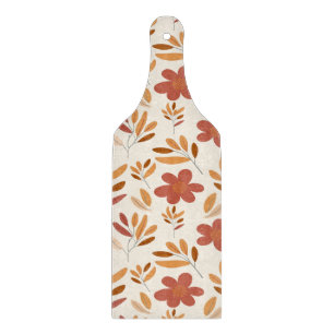 Nahtloses Herbst Herbst-Blumenmuster Schneidebrett