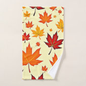 Nahtloses Herbstlaub-Design Badhandtuch Set (Handtuch)
