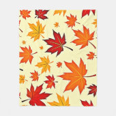 Nahtloses Herbstlaub-Design Fleecedecke (Vorderseite)