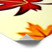 Nahtloses Herbstlaub-Design Poster (Ecke)