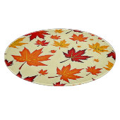 Nahtloses Herbstlaub-Design Schneidebrett (Ecke)