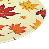 Nahtloses Herbstlaub-Design Schneidebrett (Ecke)
