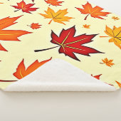 Nahtloses Herbstlaub-Design Sherpadecke (3/4)