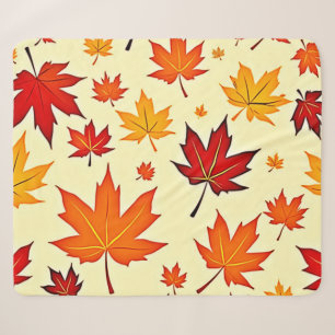 Nahtloses Herbstlaub-Design Sherpadecke