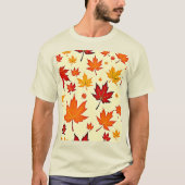 Nahtloses Herbstlaub-Design T-Shirt (Vorderseite)