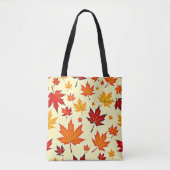 Nahtloses Herbstlaub-Design Tasche (Vorderseite)