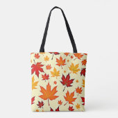 Nahtloses Herbstlaub-Design Tasche (Rückseite)