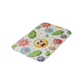 Nahtloses Hintergrunddesign mit bunten Blume Badematte (Schrägansicht)