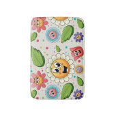 Nahtloses Hintergrunddesign mit bunten Blume Badematte (Vorderseite Vertikal)