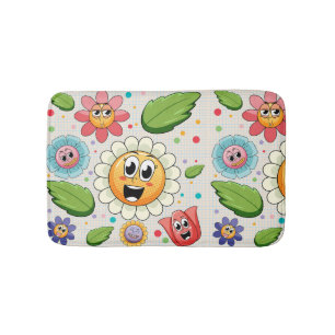Nahtloses Hintergrunddesign mit bunten Blume Badematte