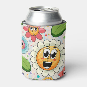 Nahtloses Hintergrunddesign mit bunten Blume Dosenkühler