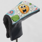 Nahtloses Hintergrunddesign mit bunten Blume Golf Headcover (3/4 Vorderseite)