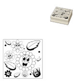 Nahtloses Hintergrunddesign mit bunten Blume Gummistempel (Stempel)