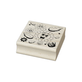 Nahtloses Hintergrunddesign mit bunten Blume Gummistempel