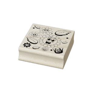 Nahtloses Hintergrunddesign mit bunten Blume Gummistempel