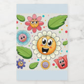 Nahtloses Hintergrunddesign mit bunten Blume Weinetikett (Einzelnes Label)