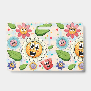 Nahtloses Hintergrunddesign mit farbenfrohen Blume Ausweis
