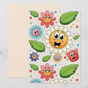 Nahtloses Hintergrunddesign mit farbenfrohen Blume Einladung