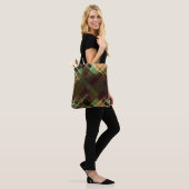 Nahtloses Hintergrundmuster. Abstraktes Retrodiago Tasche (Am Model)