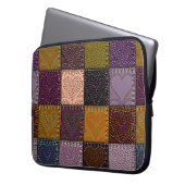 Nahtloses Hintergrundmuster. Das Patchwork mit mir Laptopschutzhülle (Vorderseite Links)