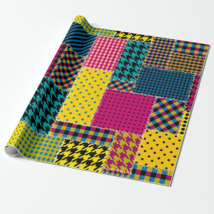 Nahtloses Hintergrundmuster. Geometrisches Patchwo Geschenkpapier