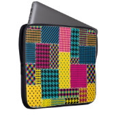 Nahtloses Hintergrundmuster. Geometrisches Patchwo Laptopschutzhülle (Vorne Rechts)