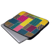 Nahtloses Hintergrundmuster. Geometrisches Patchwo Laptopschutzhülle (Vorne Knopf)