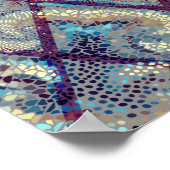 Nahtloses Hintergrundmuster. Mosaikkunstmuster Poster (Ecke)