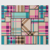 Nahtloses Hintergrundmuster. Patchwork-Muster mit Geschenkpapier (Flach)