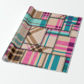 Nahtloses Hintergrundmuster. Patchwork-Muster mit Geschenkpapier (Ungerollt)