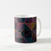 Nahtloses Hintergrundmuster. Patchwork-Muster. Vi Kaffeetasse (VorderseiteRechts)
