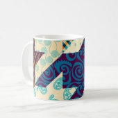 Nahtloses Hintergrundmuster. Patchwork-Muster. Vi Kaffeetasse (Vorderseite Links)
