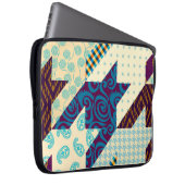 Nahtloses Hintergrundmuster. Patchwork-Muster. Vi Laptopschutzhülle (Vorne Rechts)