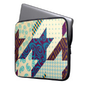 Nahtloses Hintergrundmuster. Patchwork-Muster. Vi Laptopschutzhülle (Vorderseite Links)