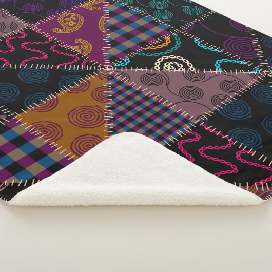 Nahtloses Hintergrundmuster. Patchwork-Muster. Vi Sherpadecke (3/4)