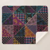 Nahtloses Hintergrundmuster. Patchwork-Muster. Vi Sherpadecke (Vorderseite (Horizontal))