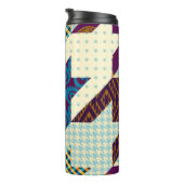 Nahtloses Hintergrundmuster. Patchwork-Muster. Vi Thermosbecher (Nach rechts gedreht)