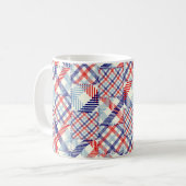 Nahtloses Hintergrundmuster. Patchworkmuster Kaffeetasse (Vorderseite Links)