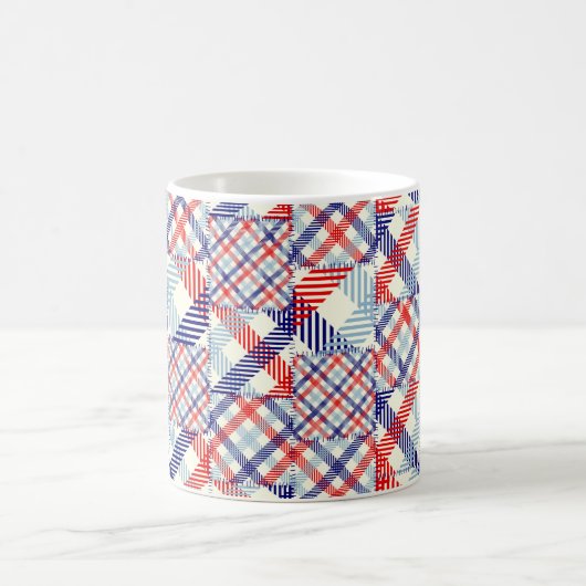 Nahtloses Hintergrundmuster. Patchworkmuster Kaffeetasse (Mittel)