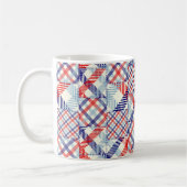 Nahtloses Hintergrundmuster. Patchworkmuster Kaffeetasse (Links)